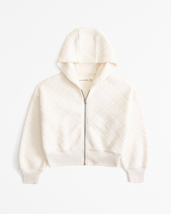 Sherpa hoodie zip up outlet