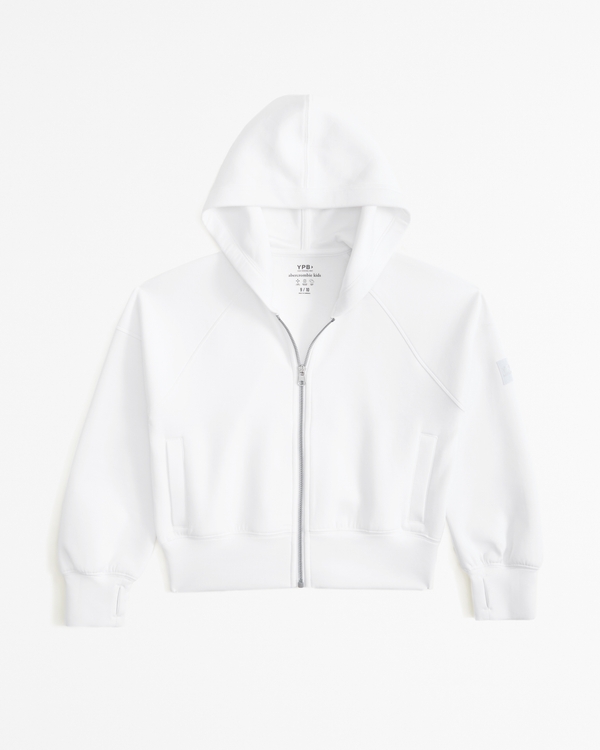 ypb neoknit active full-zip hoodie, White