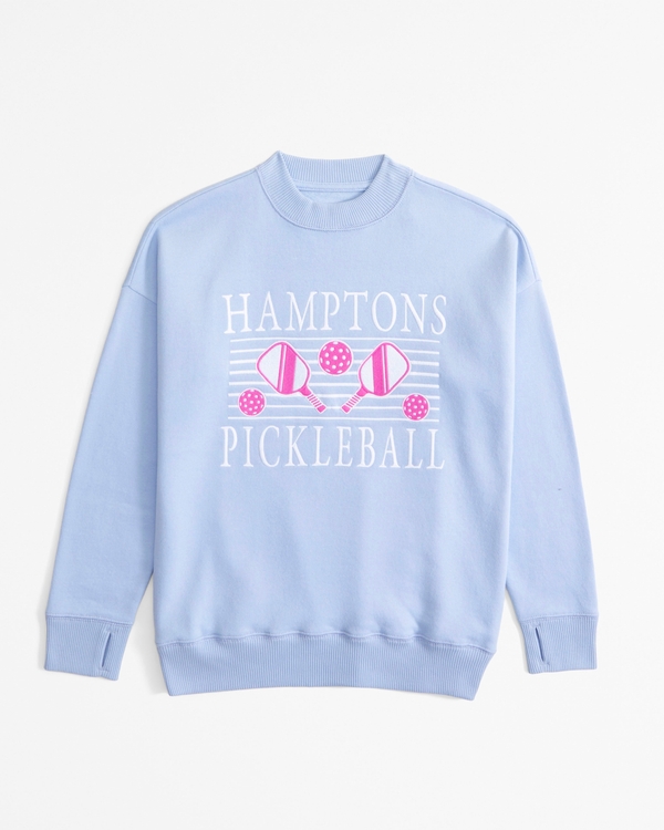 sporty crew sweatshirt, Lilac Blue