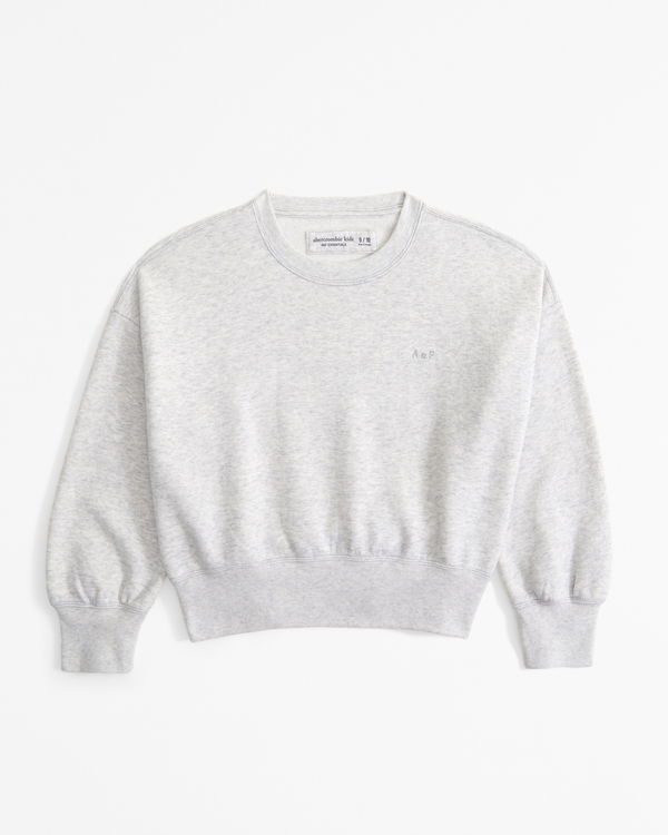 essential sunday wedge crewneck sweatshirt, Light Grey