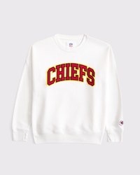 legging-friendly kansas city chiefs graphic crew sweatshirt