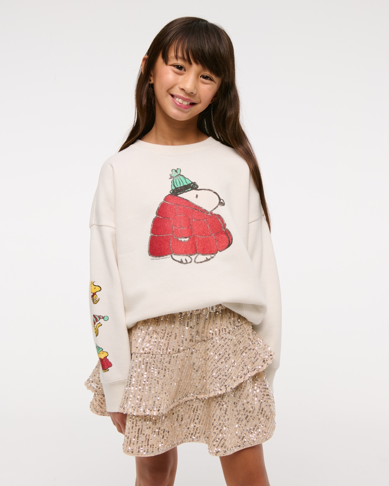 legging-friendly snoopy graphic crew sweatshirt