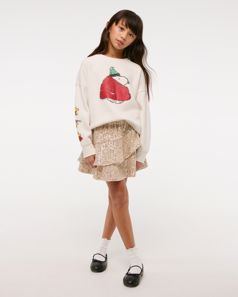 legging-friendly snoopy graphic crew sweatshirt