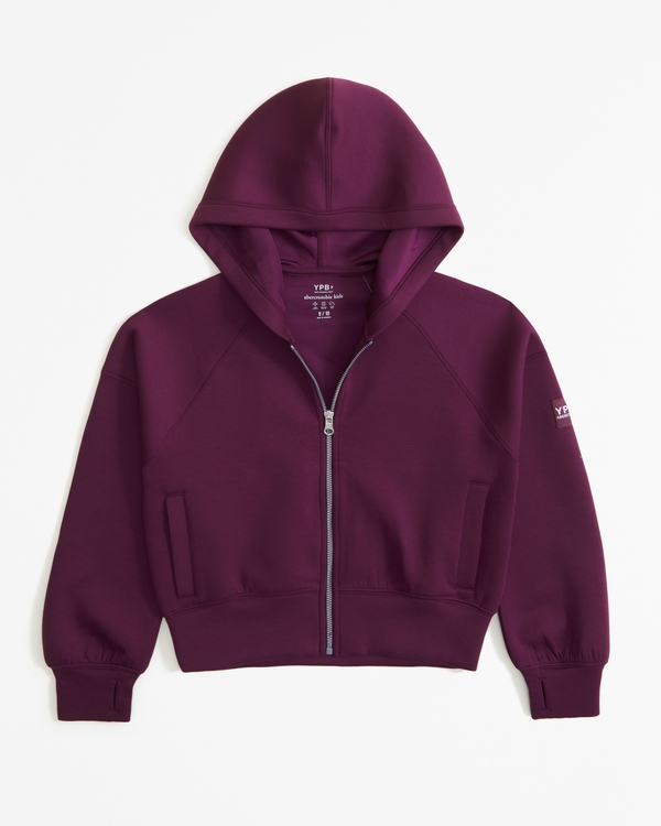 ypb neoknit active full-zip hoodie, Burgundy