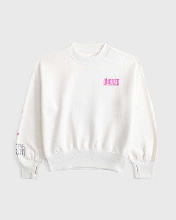 girls wicked graphic crew sweatshirt | girls clearance