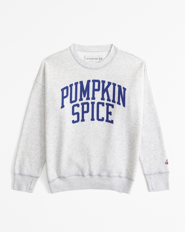 legging-friendly sporty graphic crew sweatshirt, Light Gray view 2
