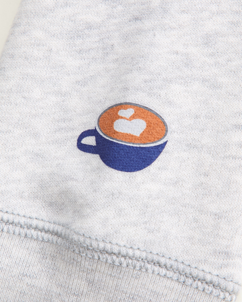 legging-friendly sporty graphic crew sweatshirt