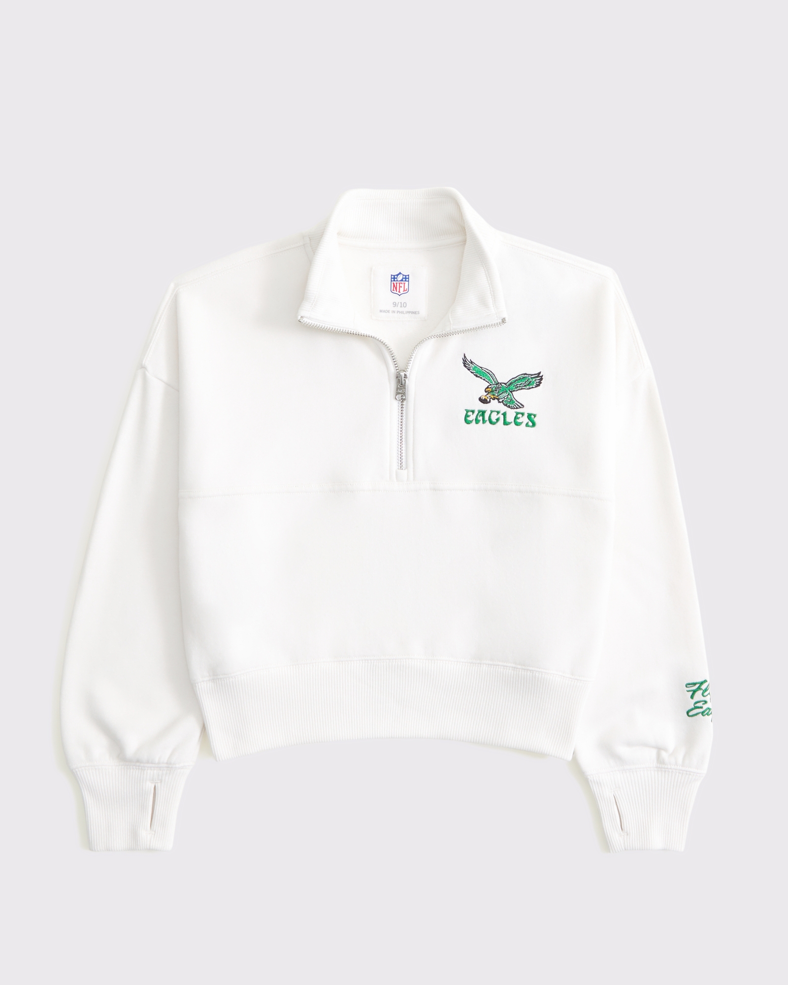 philadelphia eagles quarter-zip sweatshirt