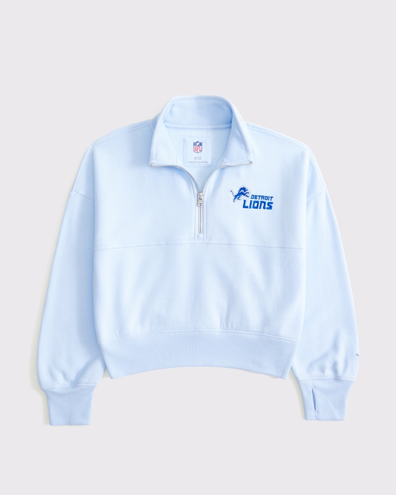 detroit lions quarter-zip sweatshirt