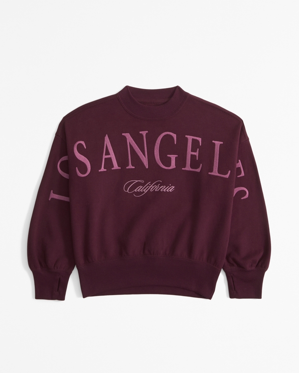 destination crew sweatshirt, Deep Wine view 2