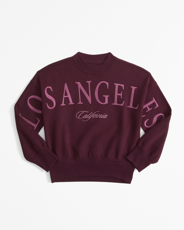 destination crew sweatshirt, Deep Wine view 1