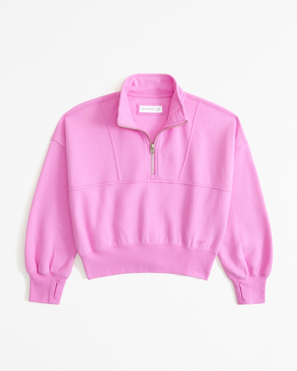 essential sunday half-zip sweatshirt, Pink
