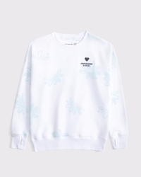 legging-friendly graphic logo crew sweatshirt