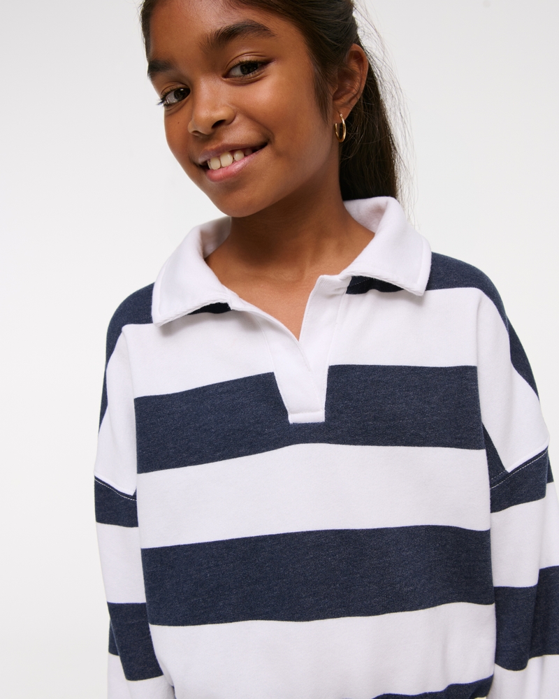 collared polo sweatshirt