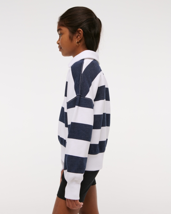 collared polo sweatshirt