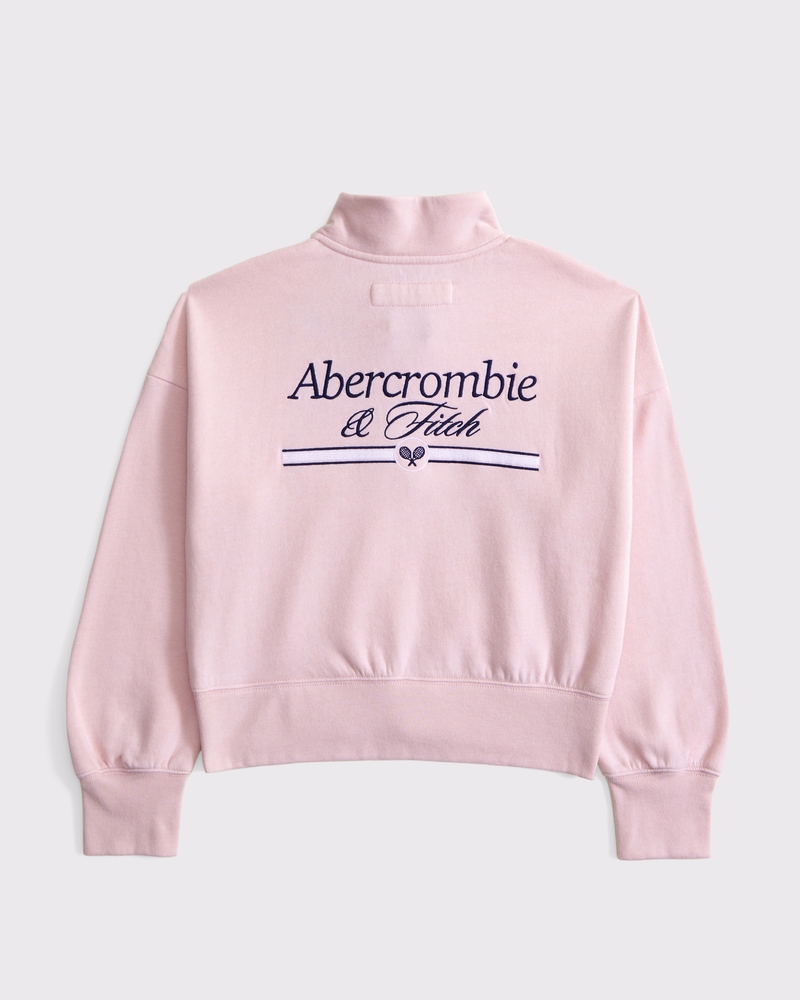 logo quarter-zip sweatshirt