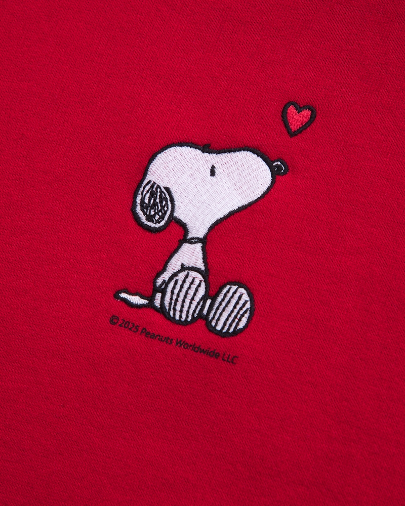 snoopy graphic crew sweatshirt