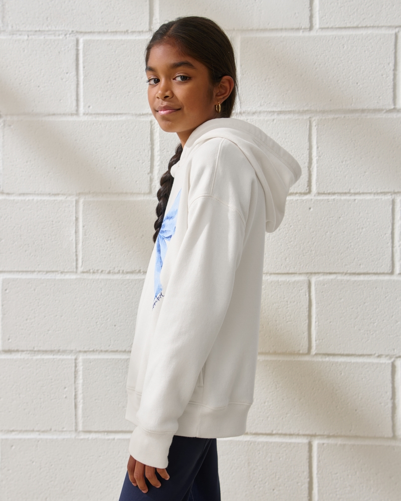 legging-friendly bow graphic popover hoodie