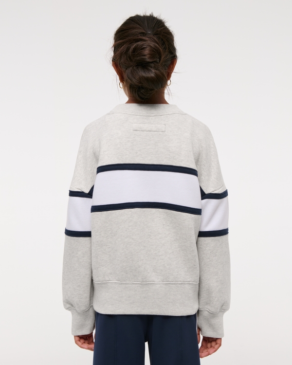 sporty graphic crew sweatshirt