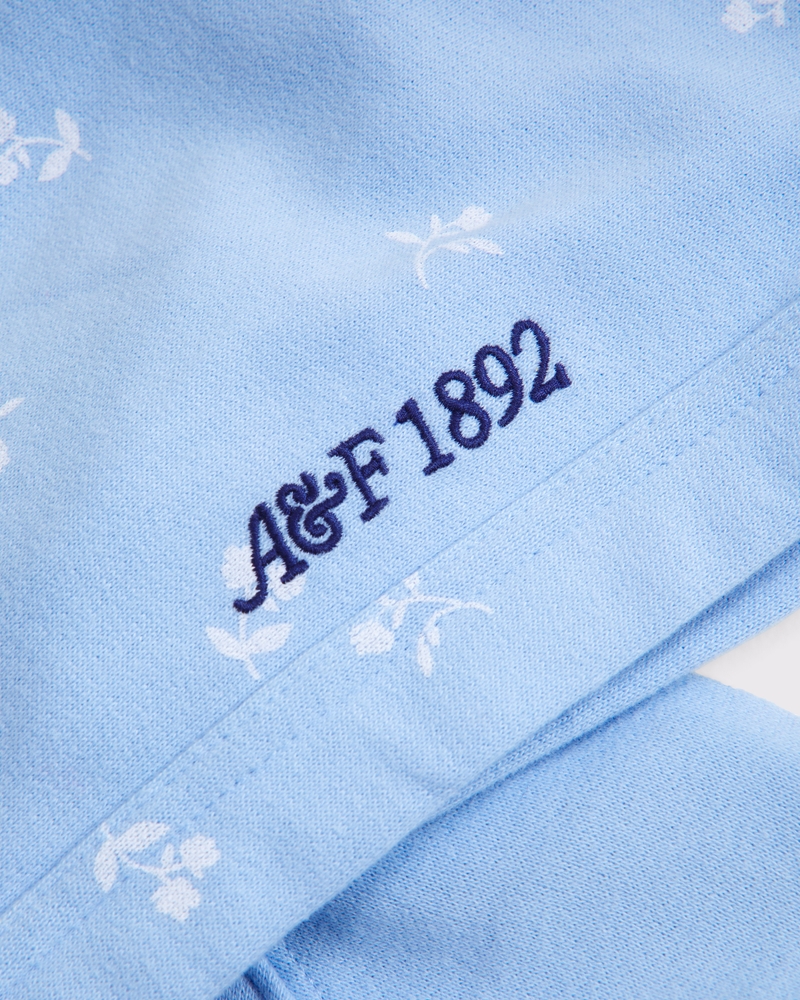 pattern logo popover hoodie
