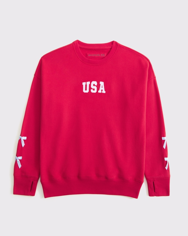 legging-friendly usa graphic crew sweatshirt, Ruby view 1