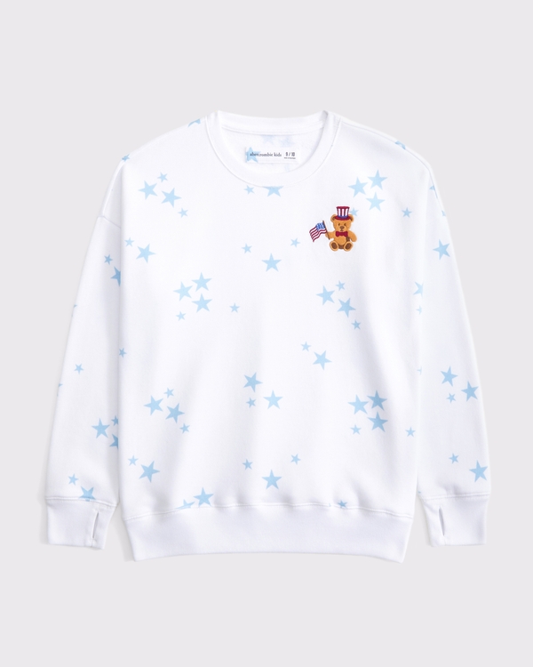 legging-friendly usa graphic crew sweatshirt, White view 1