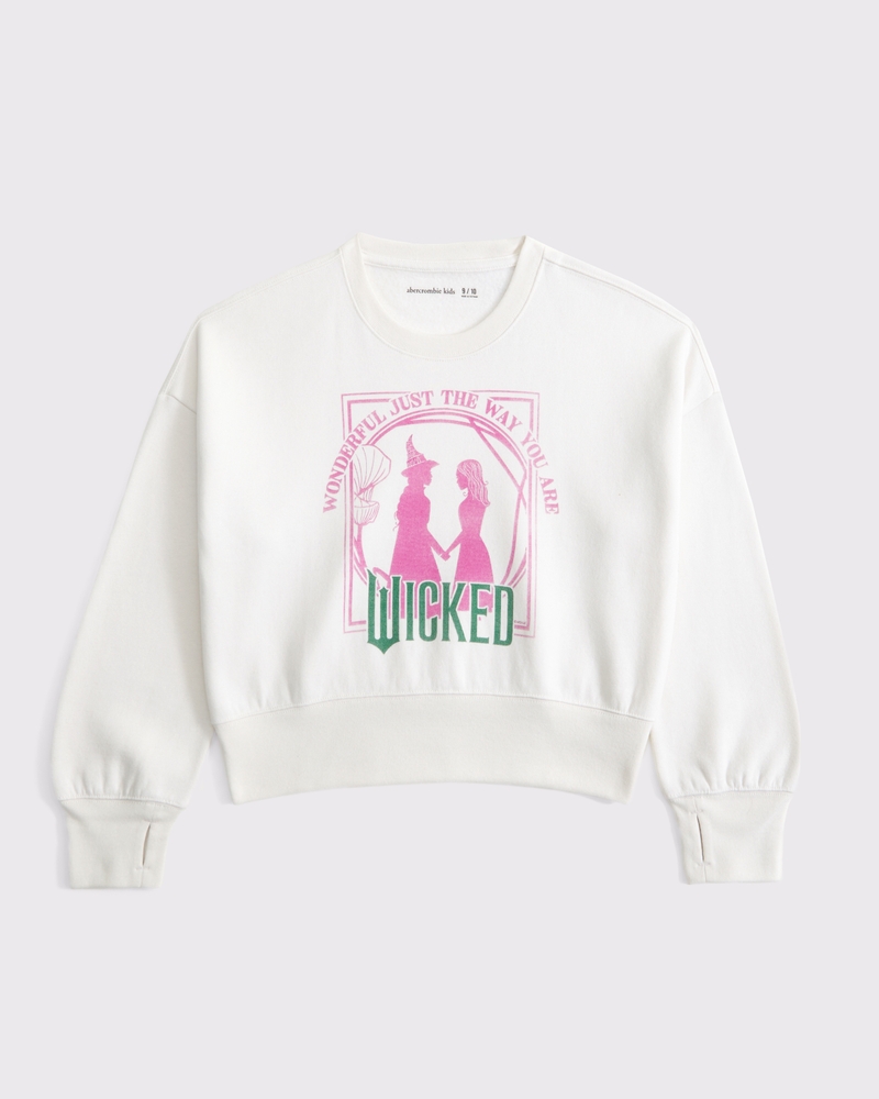 girls wicked graphic crew sweatshirt | girls clearance