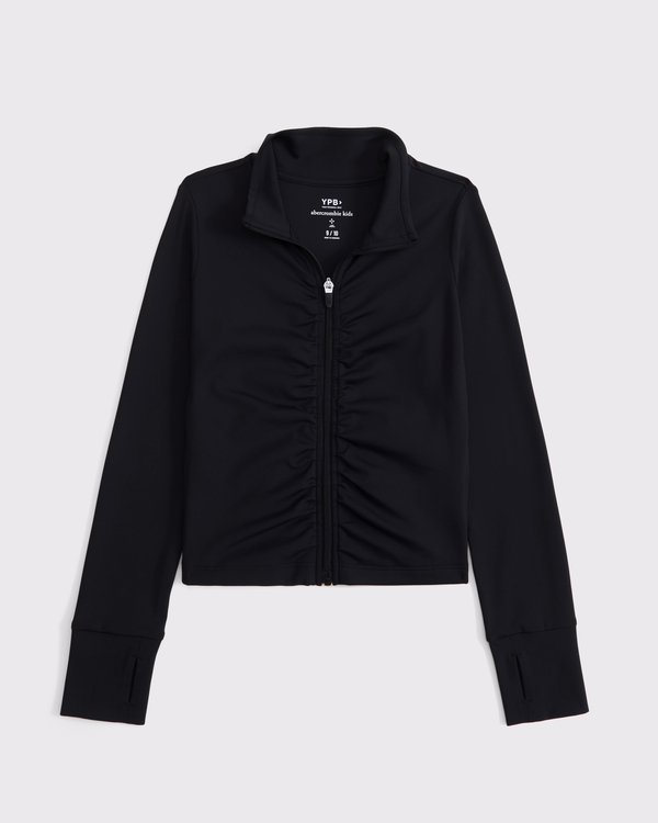 ypb ruched full-zip, Black view 1