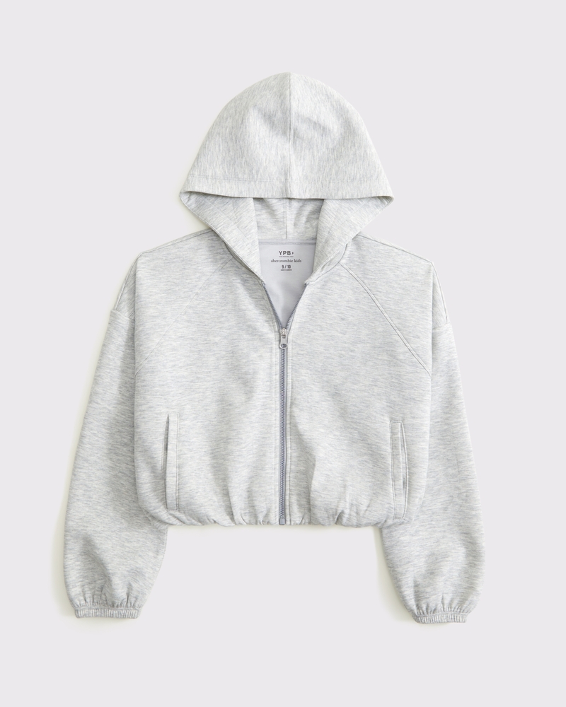 トップス Bibiy. B.GIRLS TOP gray girls ypb neoknit bubble hem full-zip hoodie | girls tops