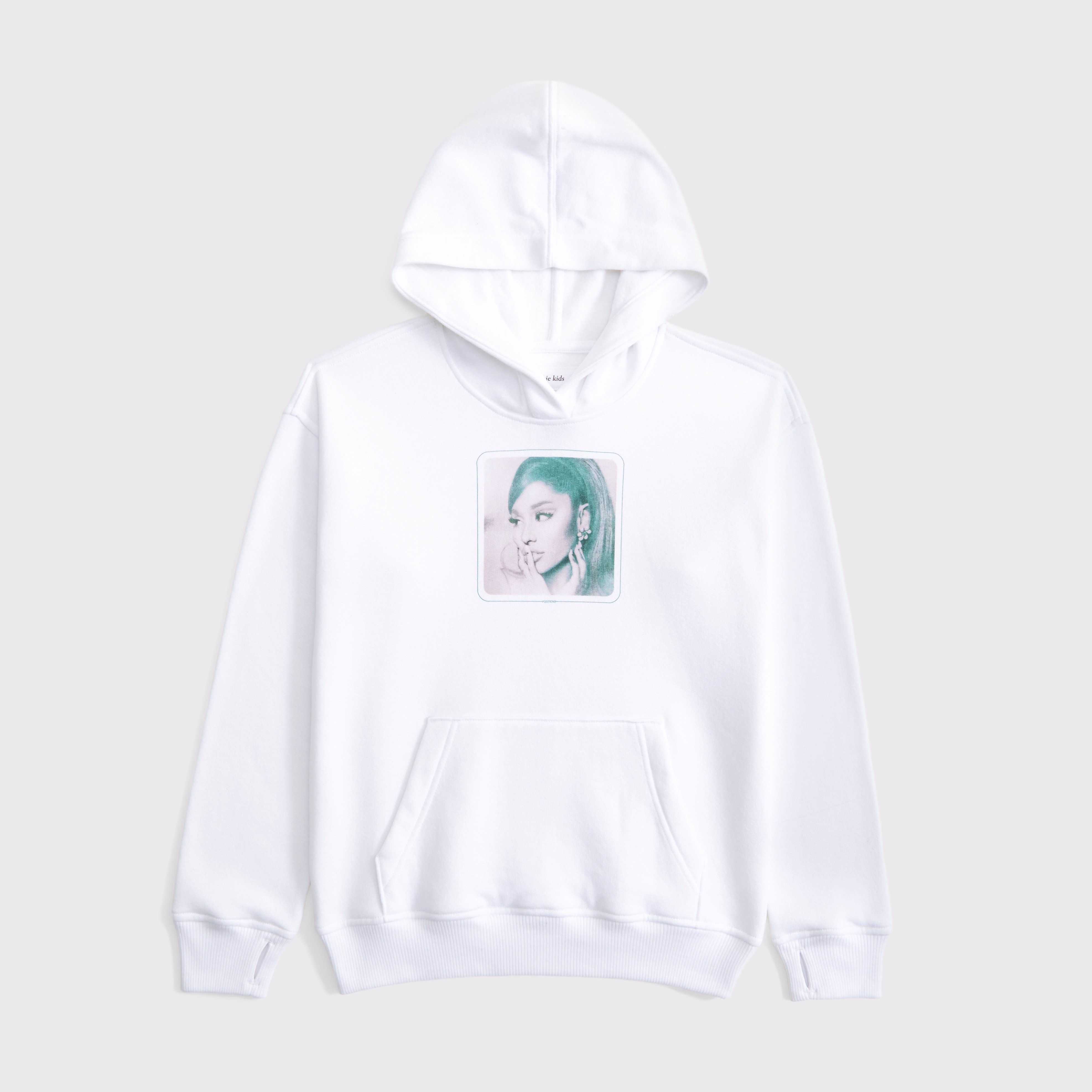 Abercrombie & Fitch Kids' Legging-friendly Ariana Grande Graphic Popover Hoodie In White