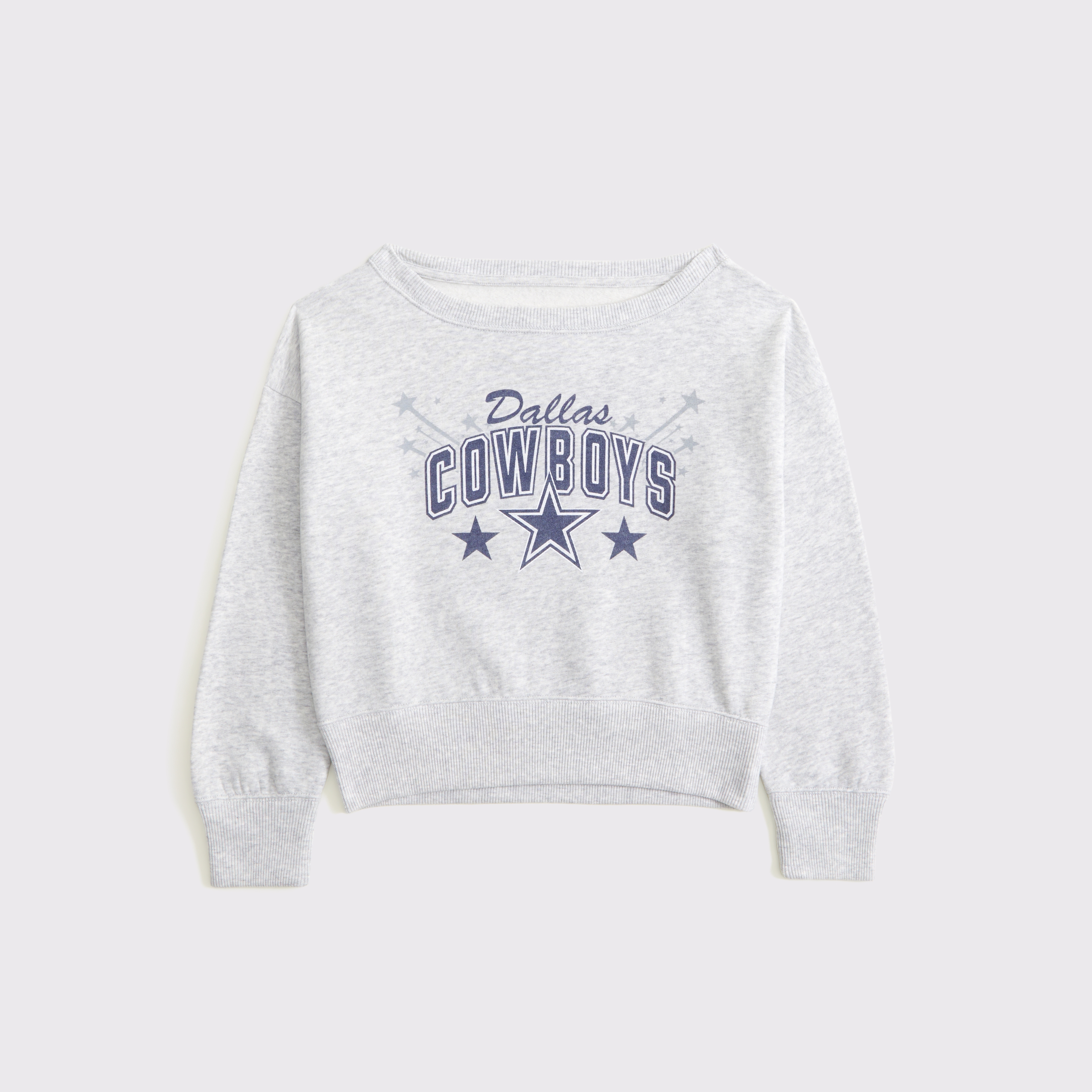 Abercrombie & Fitch Kids' Dallas Cowboys Off-the-shoulder Graphic Crew Sweatshirt