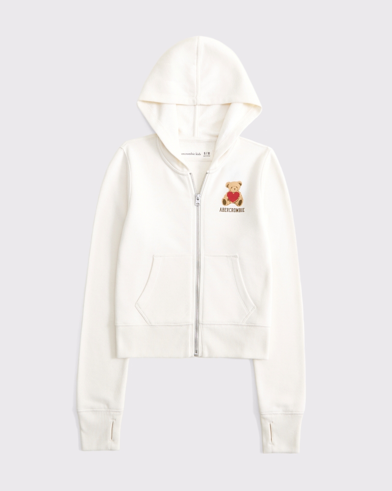 graphic full-zip hoodie
