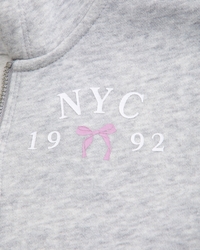 slim graphic full-zip hoodie