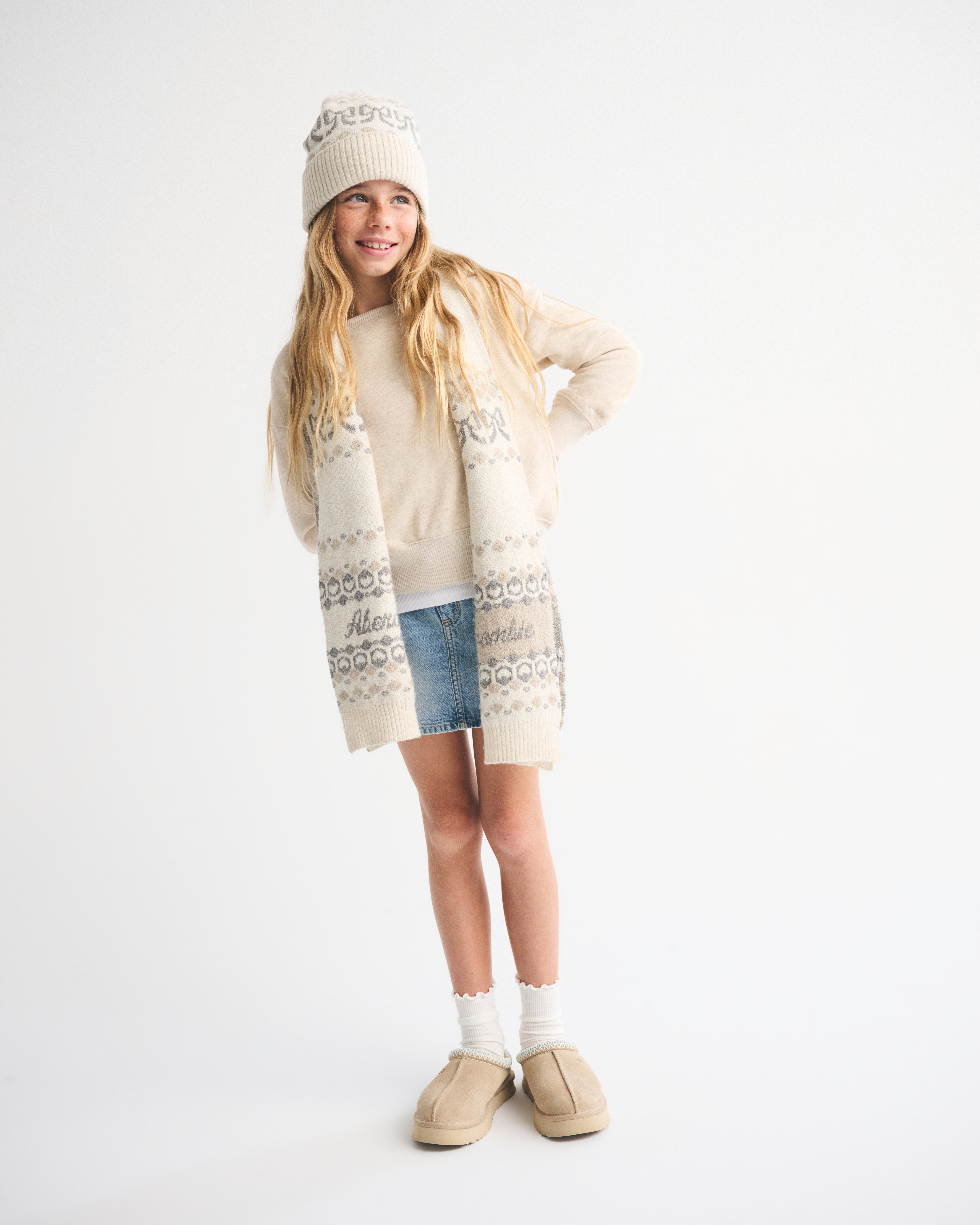 Abercrombie & Fitch Essential Off-the-shoulder Sweatshirt In Brown