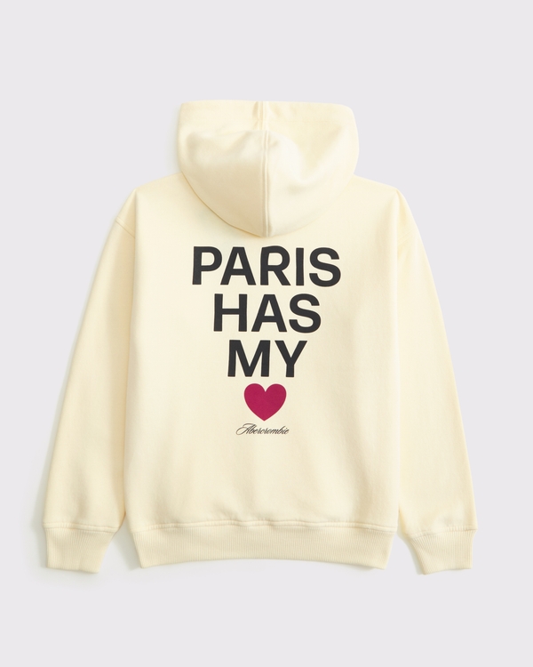sudadera con capucha sin cierres con logo gráfico ideal para llevar con leggings, Amarillo Claro view 2