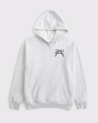 legging-friendly graphic logo popover hoodie