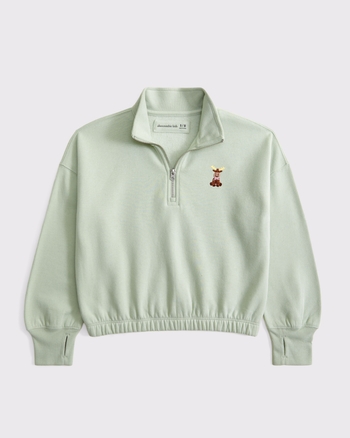 シェリー girls graphic quarter-zip sweatshirt | girls tops