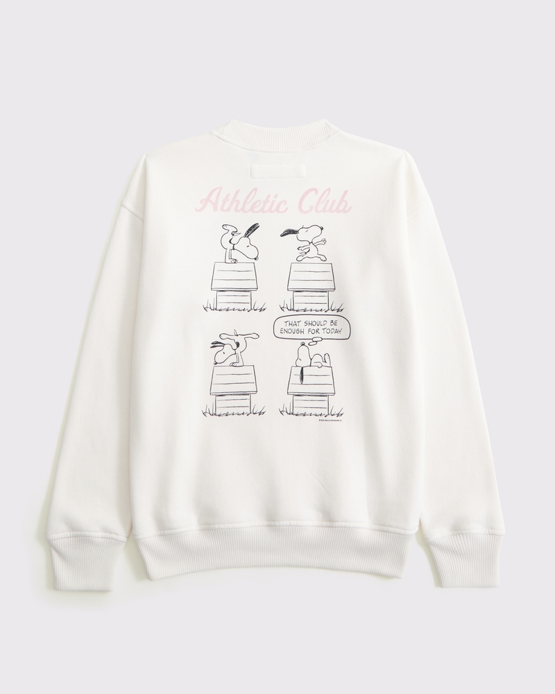 snoopy graphic crew sweatshirt