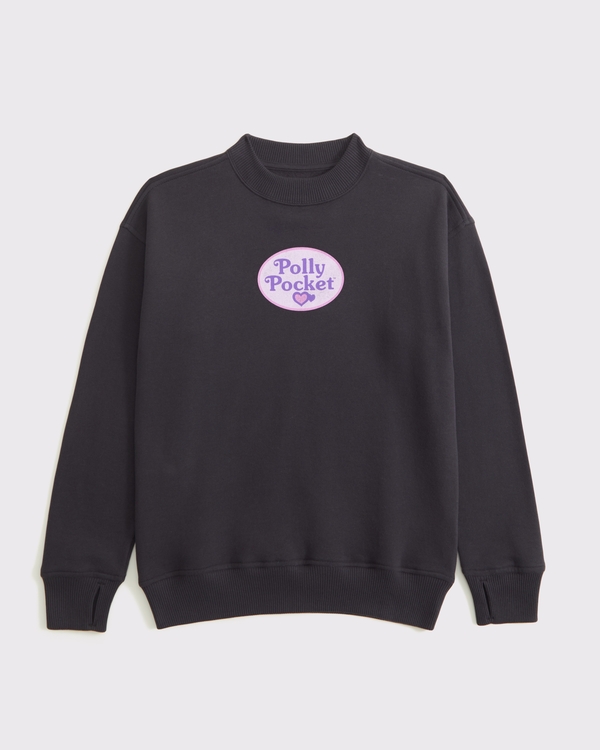 polly pocket graphic crew sweatshirt, Dark Gray view 2