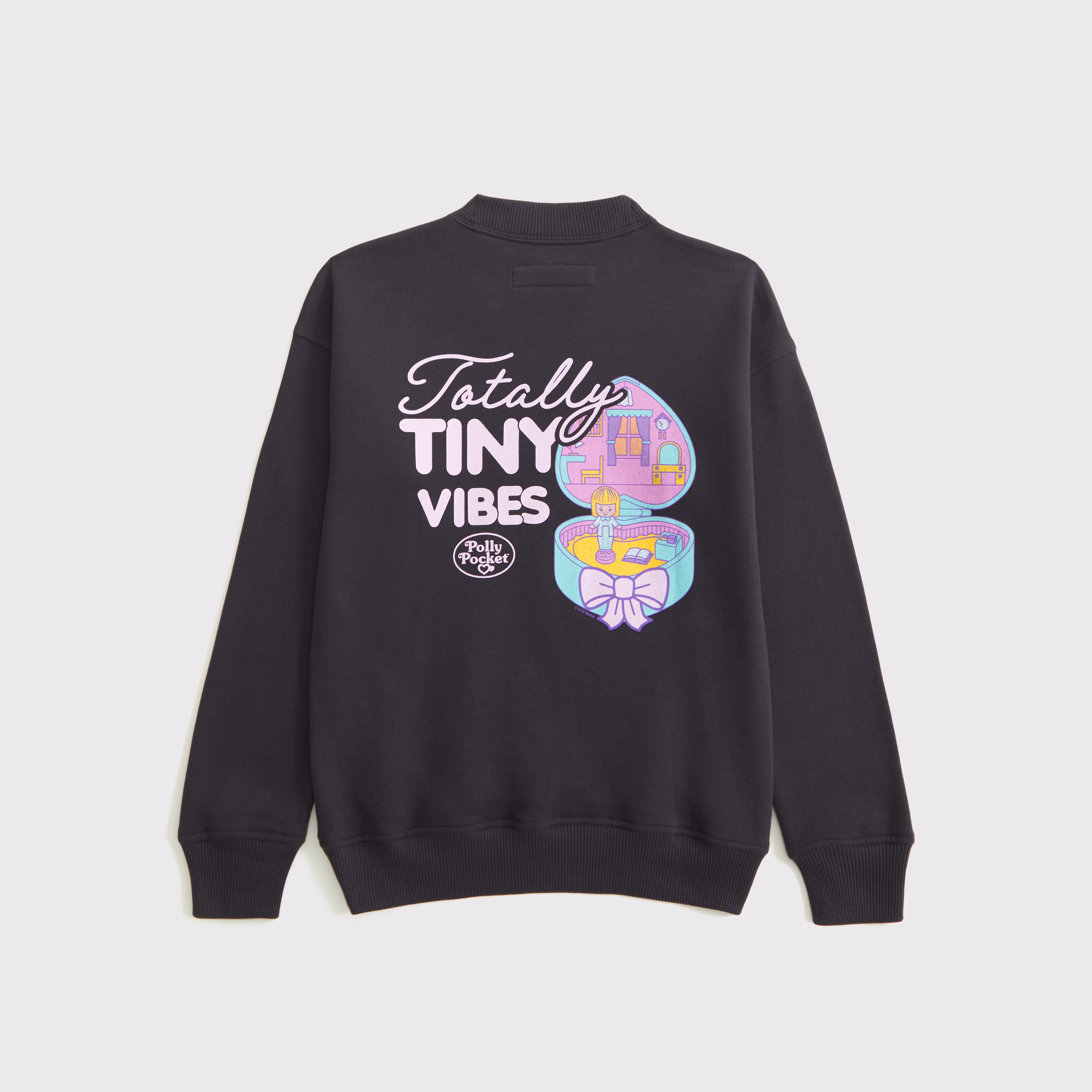 Abercrombie & Fitch Kids' Polly Pocket Graphic Crew Sweatshirt In Gray