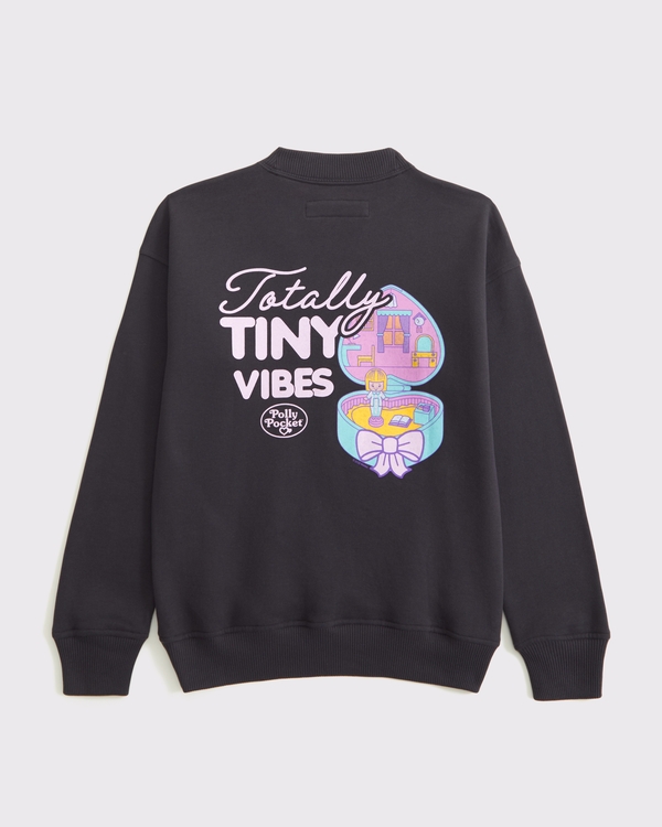 polly pocket graphic crew sweatshirt, Dark Gray view 1