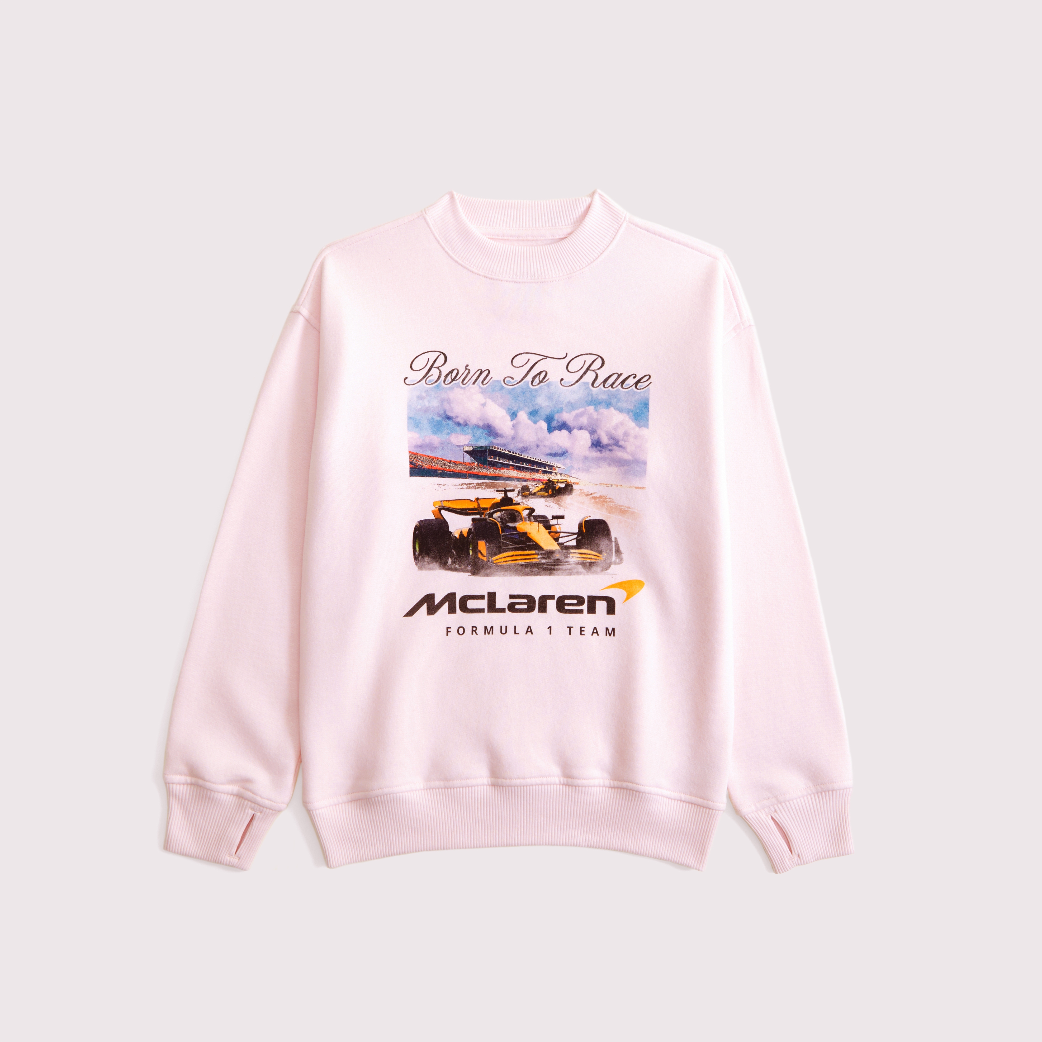 girls mclaren graphic crew sweatshirt | girls tops