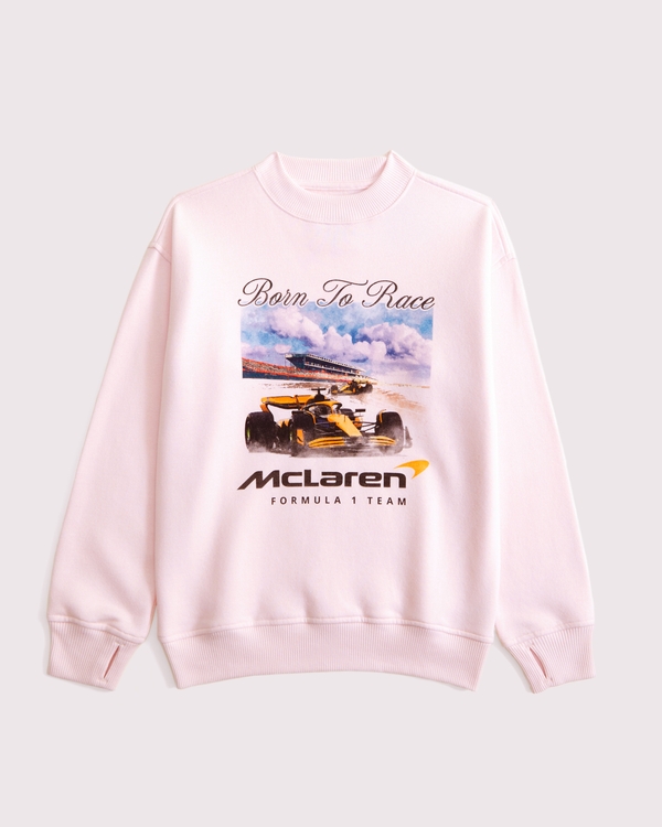 mclaren graphic crew sweatshirt, Light Pink view 1