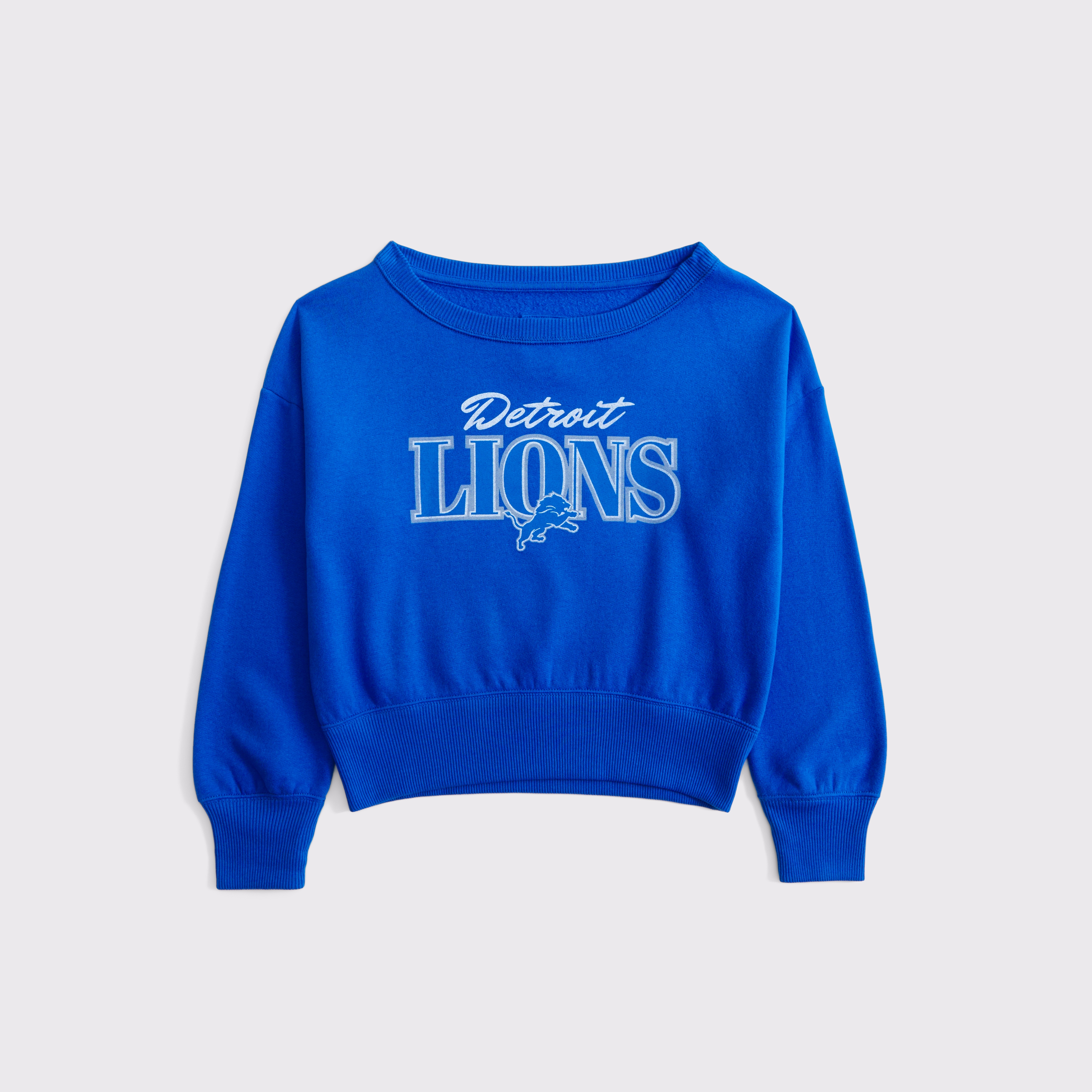 Abercrombie & Fitch Kids' Detroit Lions Off-the-shoulder Graphic Crew Sweatshirt