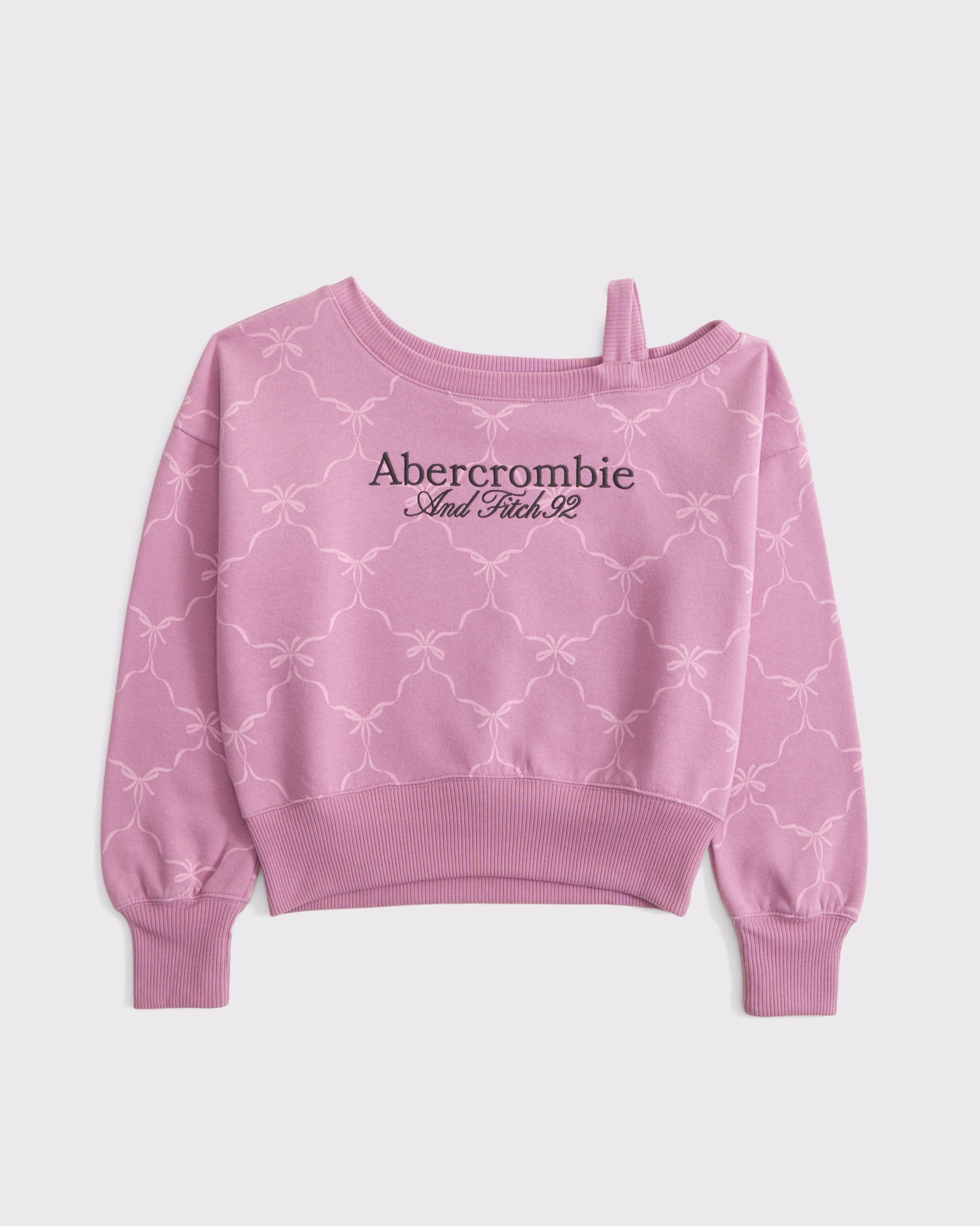 Abercrombie Kids Graphic logo off-the-shoulder sweatshirt | Arden Fair