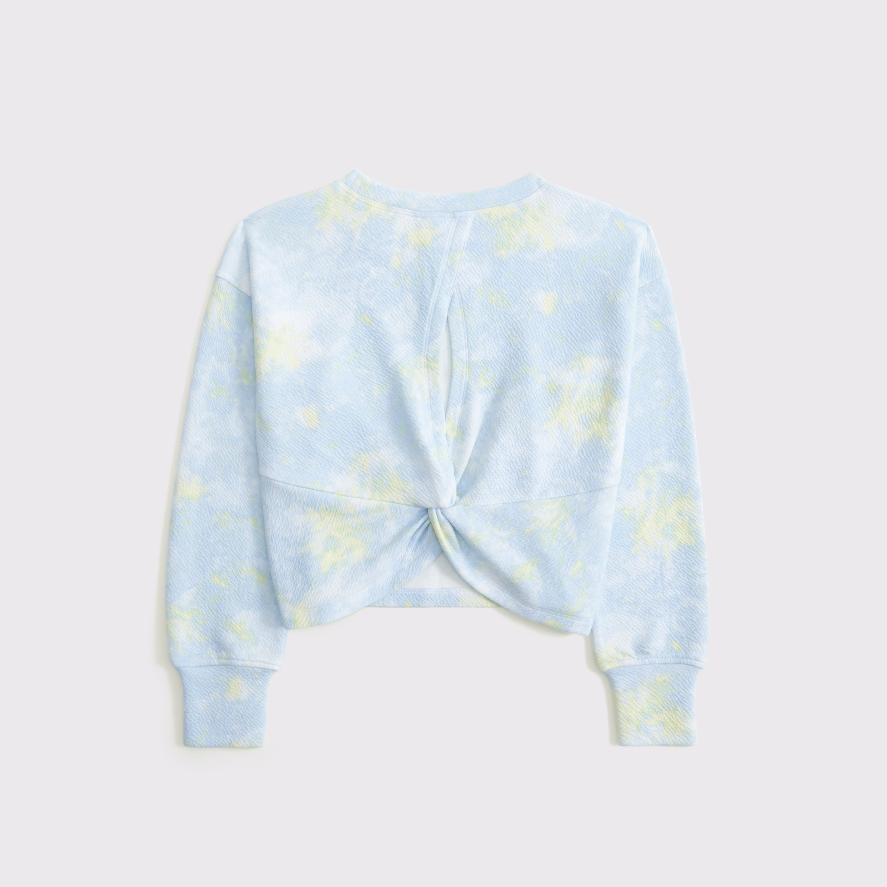 Abercrombie & Fitch Ypb Textured Crew Sweatshirt In Gray