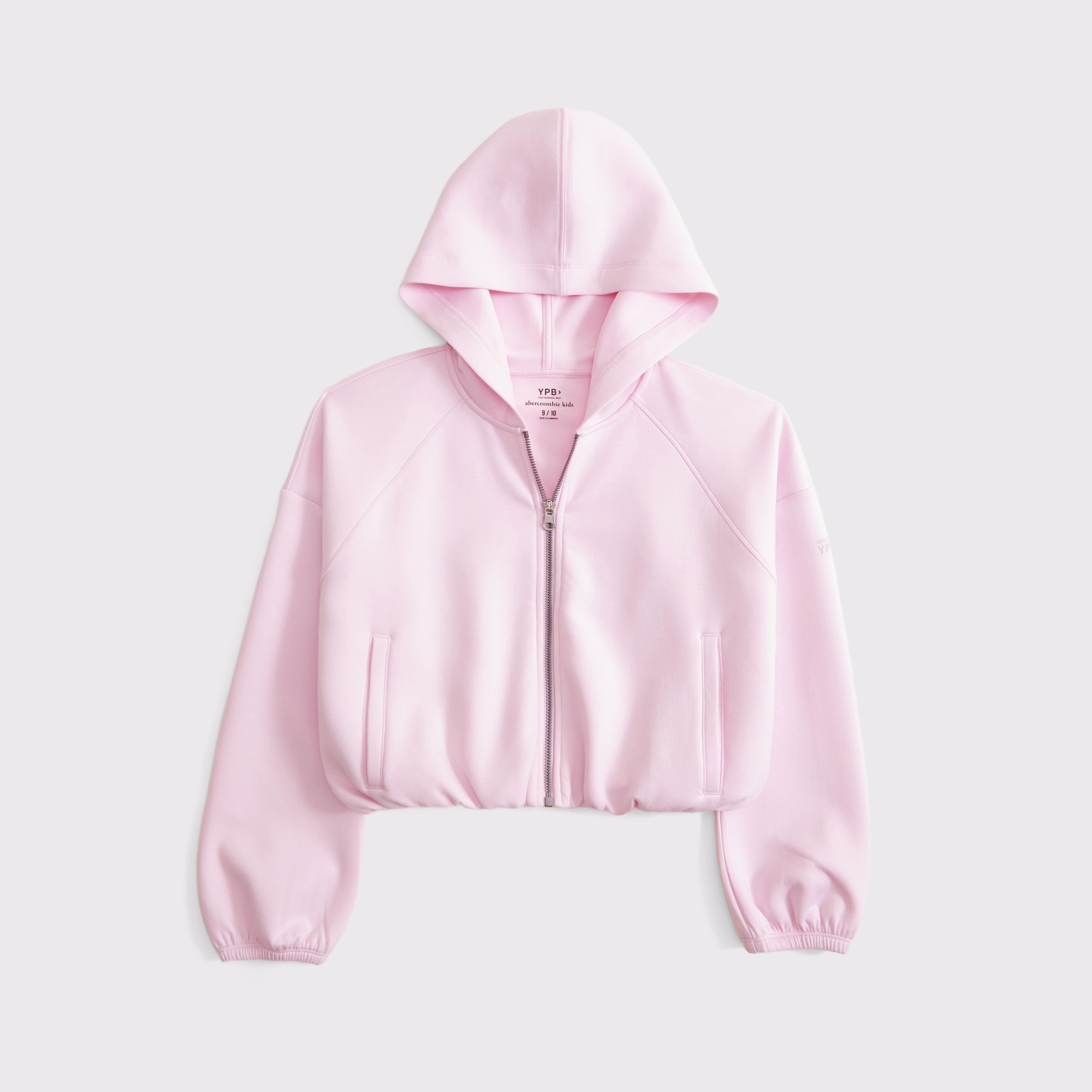 Abercrombie & Fitch Kids' Ypb Neoknit Bubble Hem Full-zip Hoodie In Blue