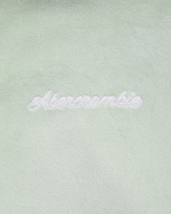 logo velour full-zip sweatshirt, Seafoam view 2