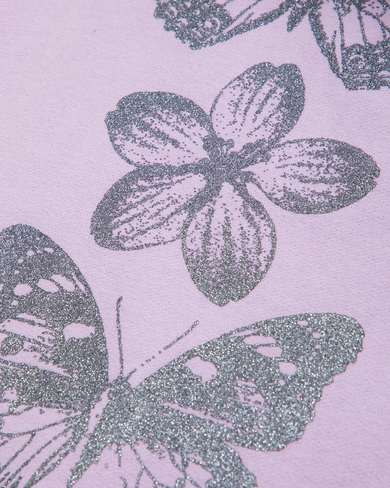 legging-friendly graphic crew sweatshirt