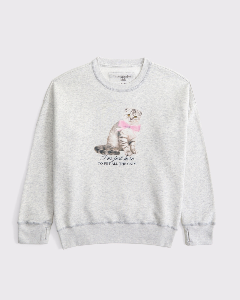 legging-friendly graphic crew sweatshirt